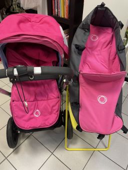 DUO BUGABOO CAMALEON  + DOPPIO TESSILE AZZURRO / ROSA