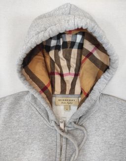 FELPA C/CAPP/ZIP BURBERRY CLAREDON REGULAR FIT LONDON ENGLAND