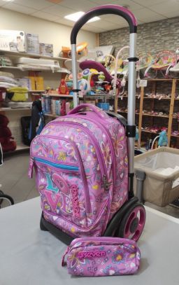 ZAINO SCUOLA C/TROLLEY E ASTUCCIO SEVEN