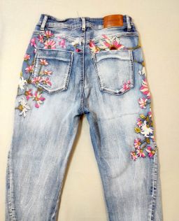 JEANS C/RICAMI DESIGUAL TG26