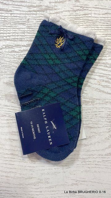 CALZE RALPH LAUREN TARTAN ANTISCIVOLO NUOVE