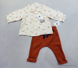 COMPLETO CAMICIA PETIT BATEAU + PANTALONI NUOVO