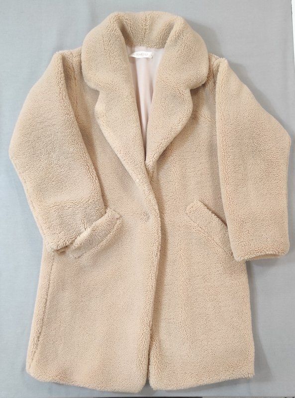 CAPPOTTO ORSETTO OLIVE ET MIELE COME NUOVO