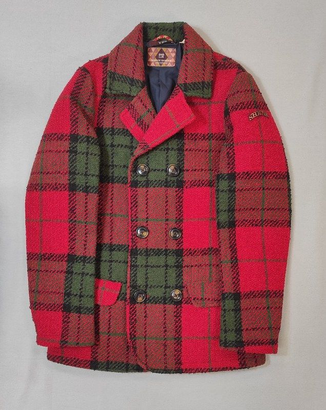 CAPPOTTO TARTAN DOPPIO PETTO MISTO LANA SCOTCH SHRUNK