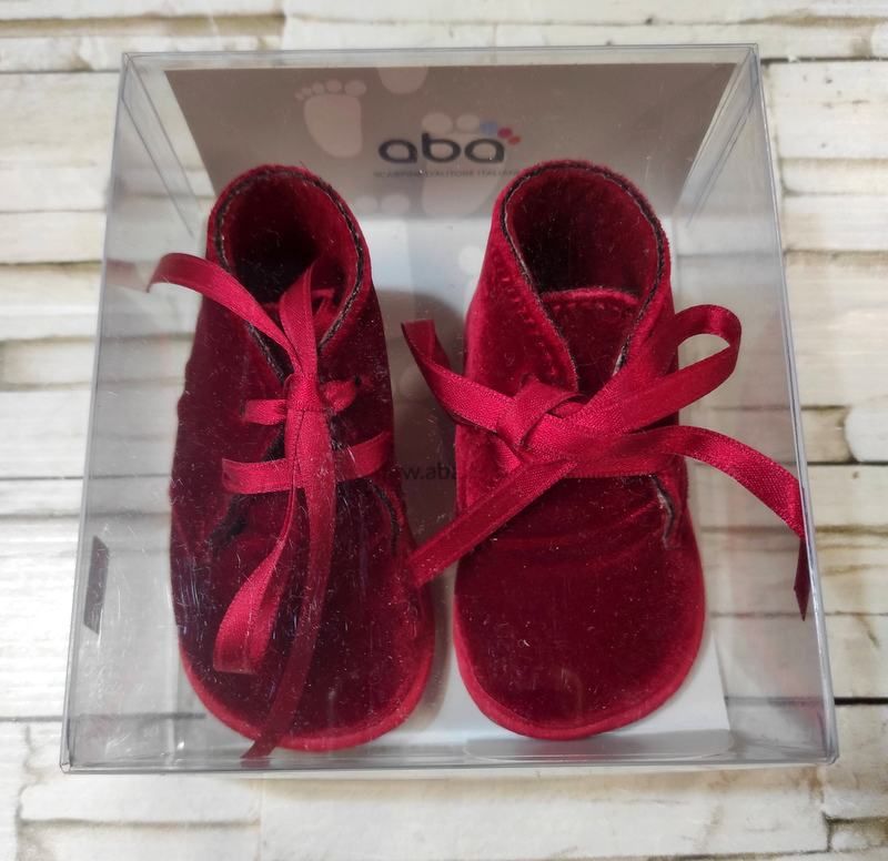 SCARPE CULLA VELLUTO ROSSO ABA NUOVE