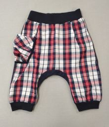 PANTALONI QUADRI CROPPED CAVALLO BASSO MUSHI DENO KIDS