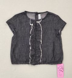 TOP M/C TIPO JEANS C/VOLANT SIMONETTA