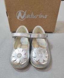 BALLERINE ARGENTATE C/STRAP NATURINO