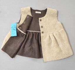 GILET ECOPELLE REVERSIBILE ORSETTO BABE & TESS