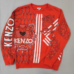 FELPA GARZATA C/RICAMI KENZO