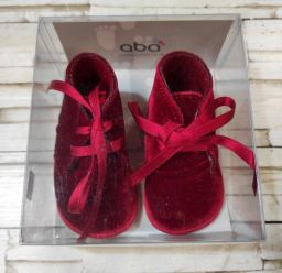 SCARPE CULLA VELLUTO ROSSO ABA NUOVE