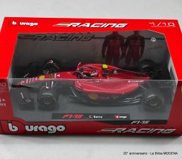 MODELLINO FERRARI RACING F1-75 SAINZ SCALA 1 18 NUOVO