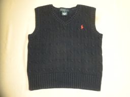 GILET COTONE RALPH LAUREN BLU