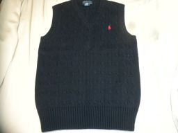 GILET COTONE RALPH LAUREN BLU